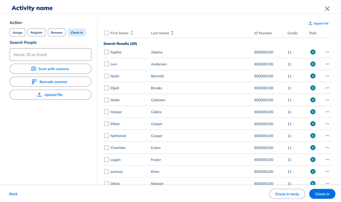 First and Last Names