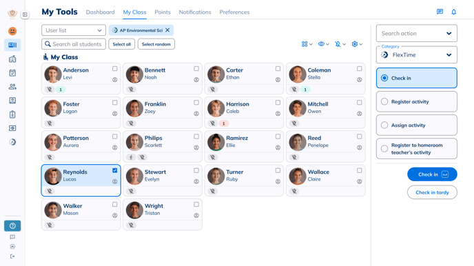 1. Flextime check in