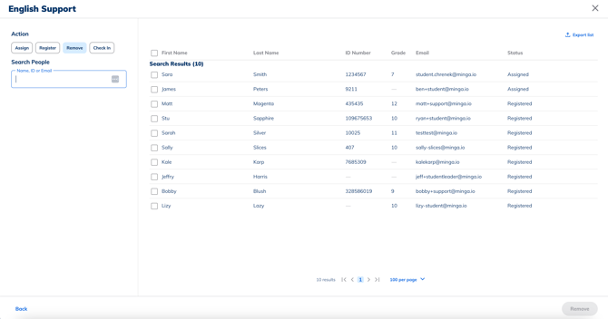 People Selector - Remove
