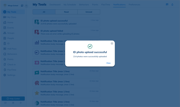 7 Notification success